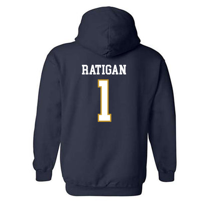 Notre Dame - NCAA Women's Basketball : Kelly Ratigan - Sports Shersey Hooded Sweatshirt-1