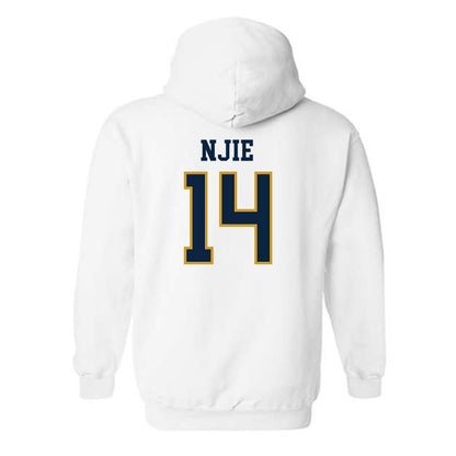 Notre Dame - NCAA Men's Basketball : Kebba Njie - Sports Shersey Hooded Sweatshirt-1
