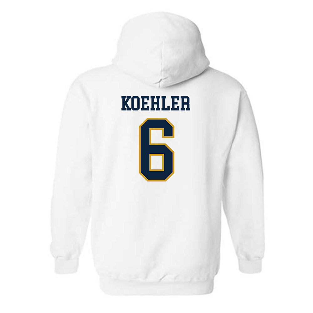 Notre Dame - NCAA Men's Basketball : Brady Koehler - Sports Shersey Hooded Sweatshirt-1