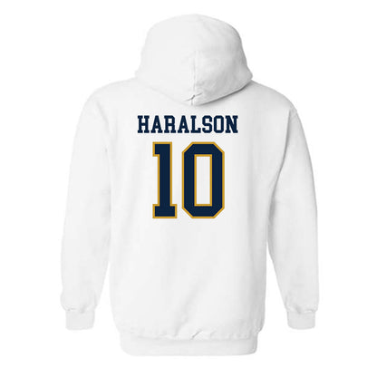 Notre Dame - NCAA Men's Basketball : Jalen Haralson - Sports Shersey Hooded Sweatshirt-1