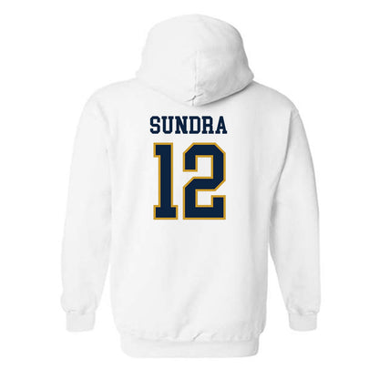 Notre Dame - NCAA Men's Basketball : Garrett Sundra - Sports Shersey Hooded Sweatshirt-1