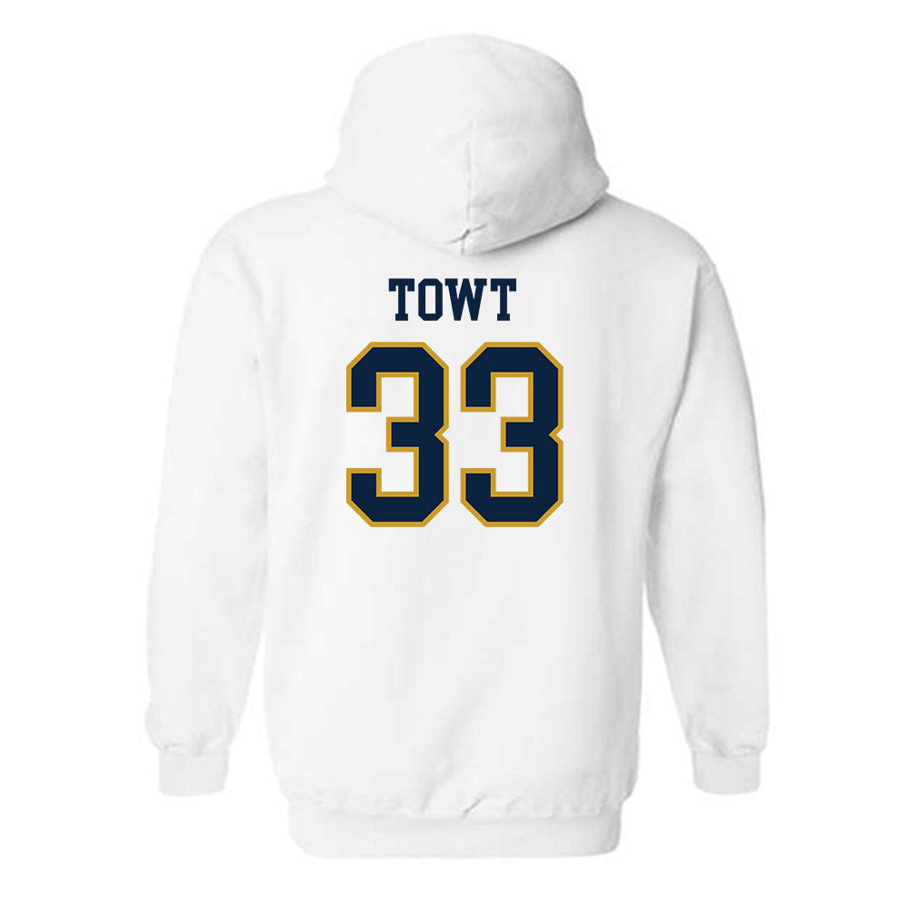 Notre Dame - NCAA Men's Basketball : Carson Towt - Sports Shersey Hooded Sweatshirt-1