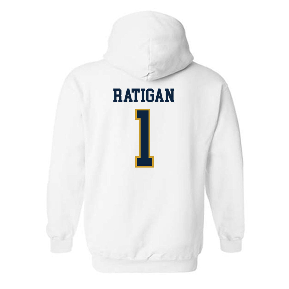 Notre Dame - NCAA Women's Basketball : Kelly Ratigan - Sports Shersey Hooded Sweatshirt-1