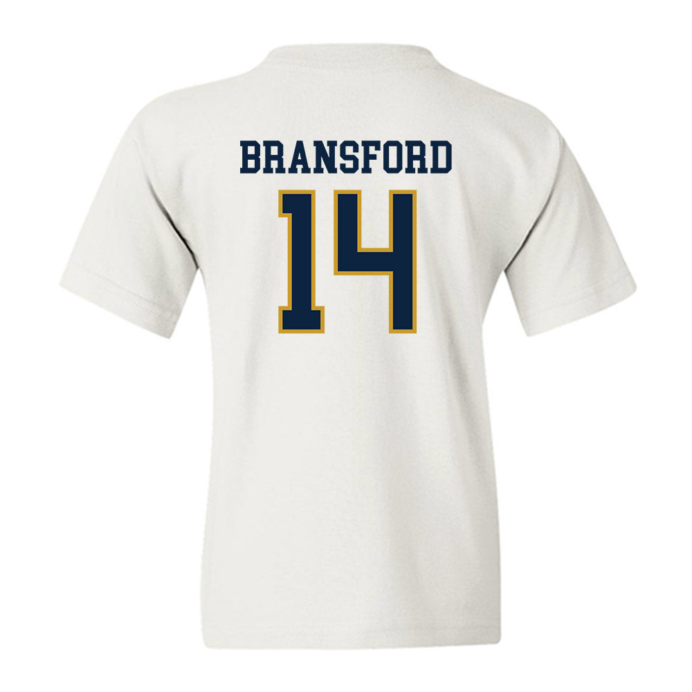 Notre Dame - NCAA Women's Basketball : Kk Bransford - Sports Shersey Youth T-Shirt-1