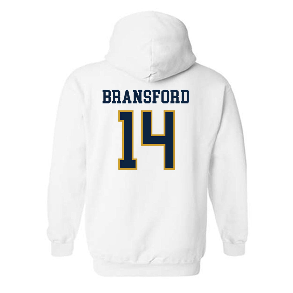 Notre Dame - NCAA Women's Basketball : Kk Bransford - Sports Shersey Hooded Sweatshirt-1