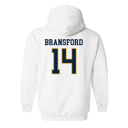 Notre Dame - NCAA Women's Basketball : Kk Bransford - Sports Shersey Hooded Sweatshirt-1