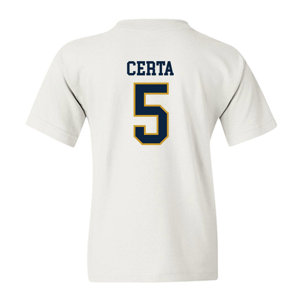 Notre Dame - NCAA Men's Basketball : Cole Certa - Sports Shersey Youth T-Shirt-1