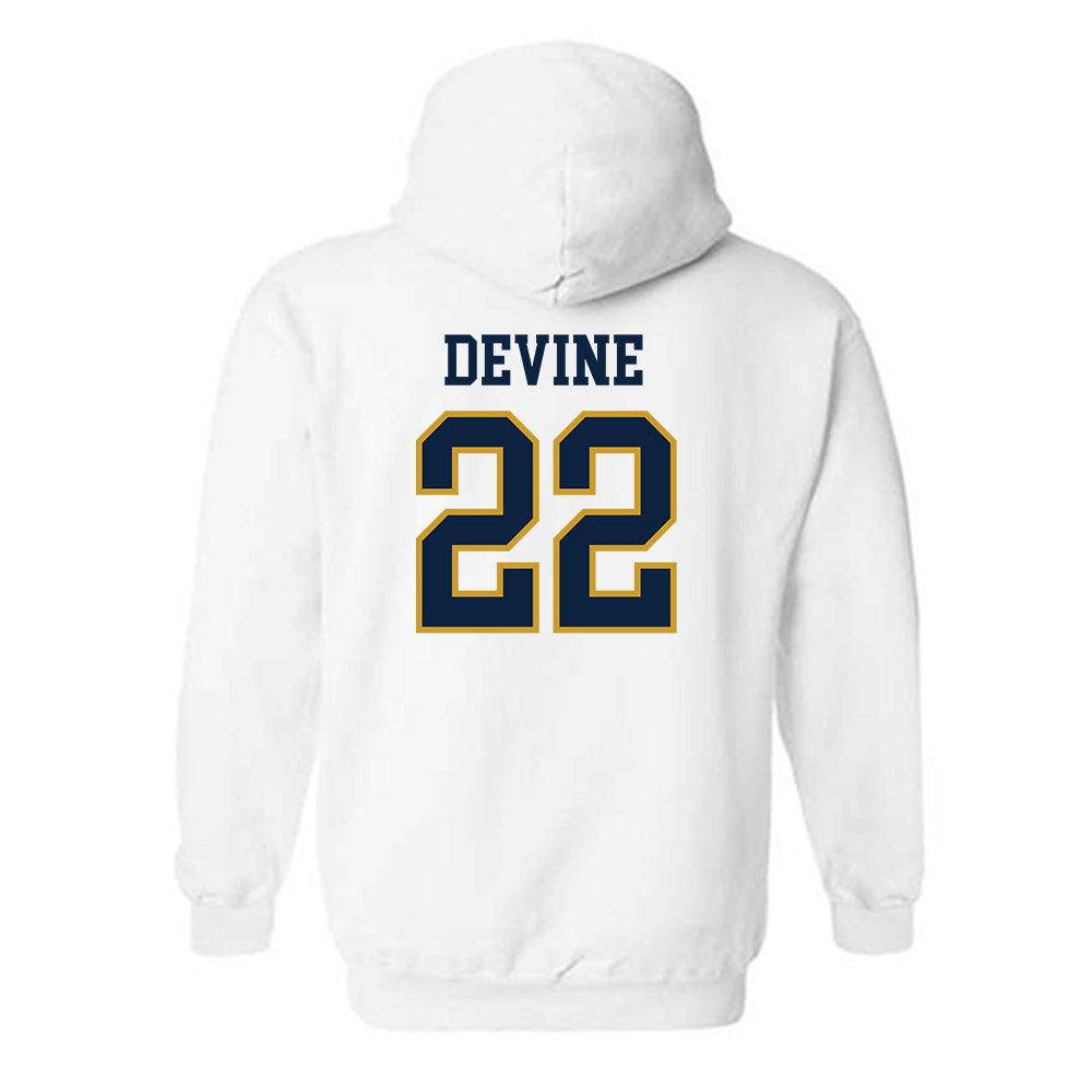 Notre Dame - NCAA Men's Basketball : Luke Devine - Sports Shersey Hooded Sweatshirt-1