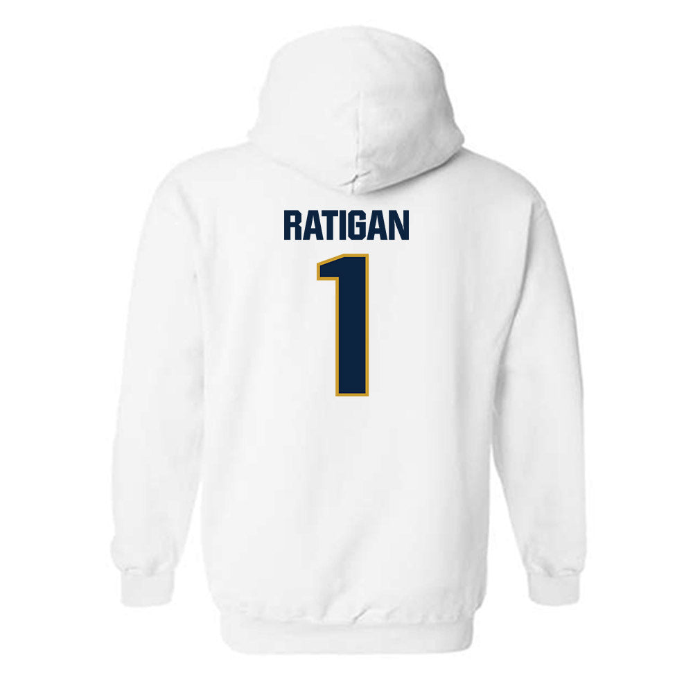Notre Dame - NCAA Women's Basketball : Kelly Ratigan - Sports Shersey Hooded Sweatshirt-1