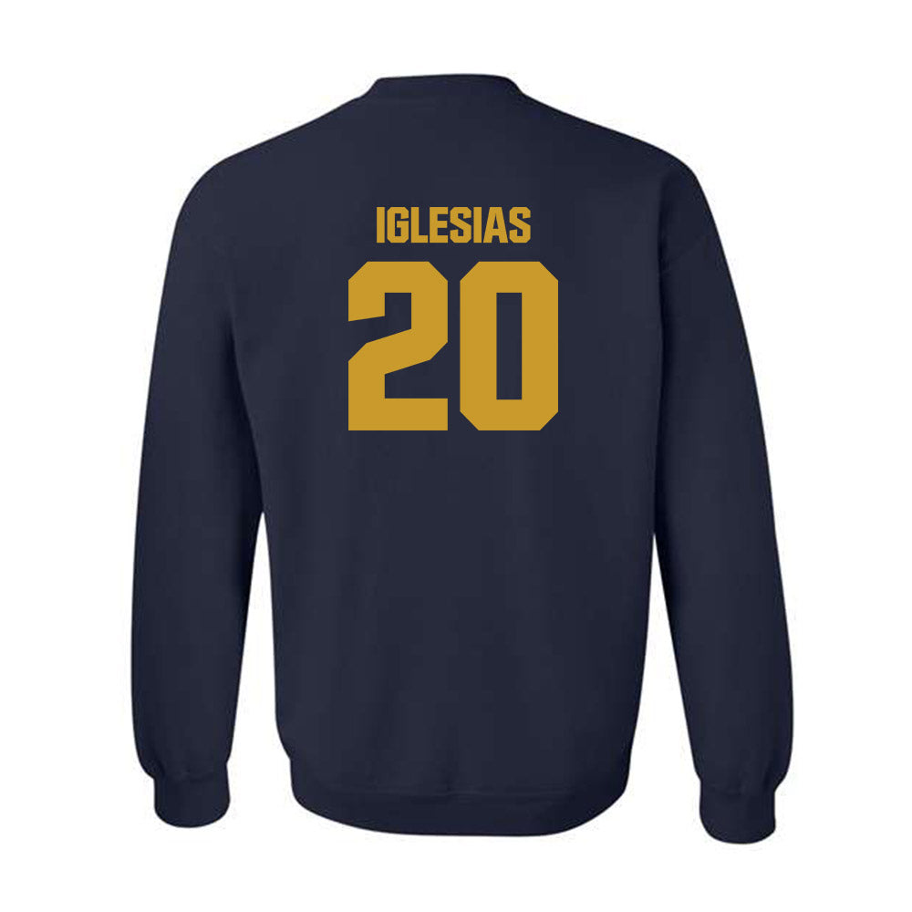 Notre Dame - NCAA Men's Lacrosse : Miguel Iglesias - Sports Shersey Crewneck Sweatshirt-1