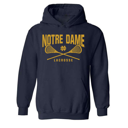 Notre Dame - NCAA Men's Lacrosse : Tyler Spano - Sports Shersey Hooded Sweatshirt-0