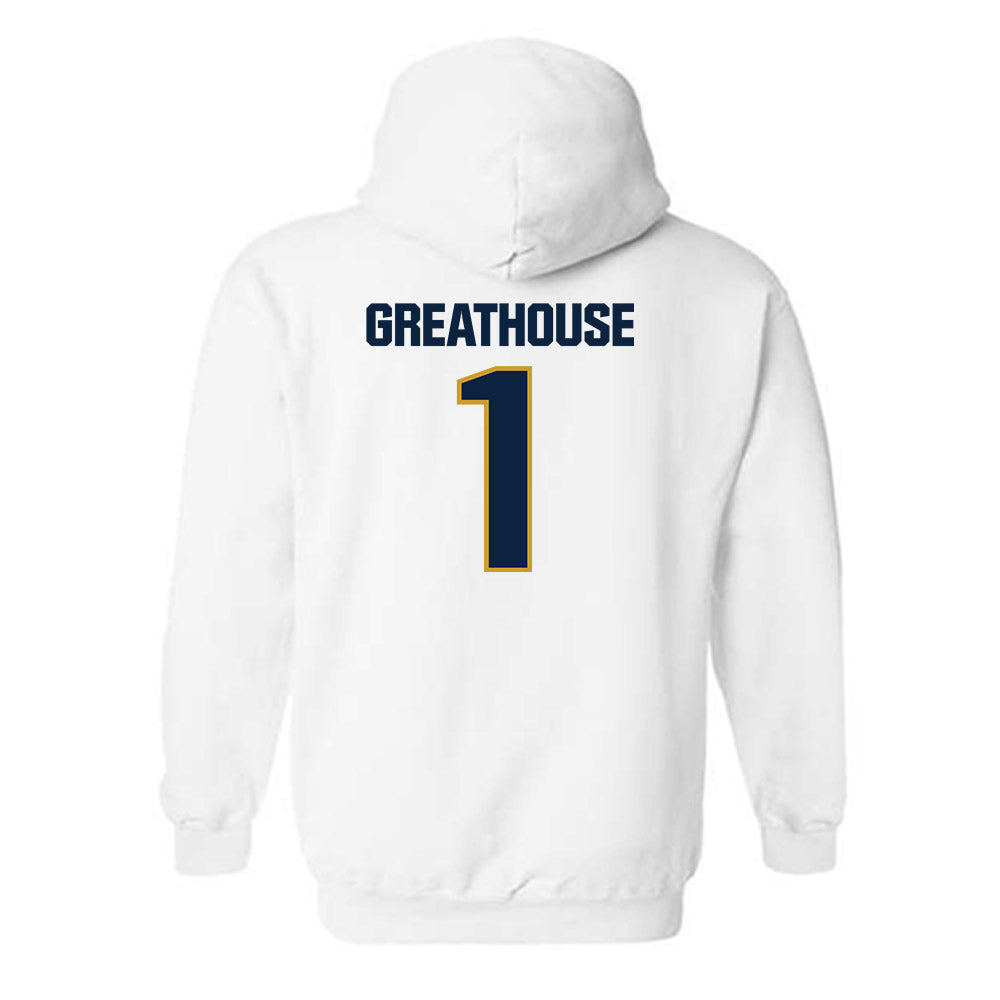 Notre Dame - NCAA Football : Jaden Greathouse - Sports Shersey Hooded Sweatshirt-1