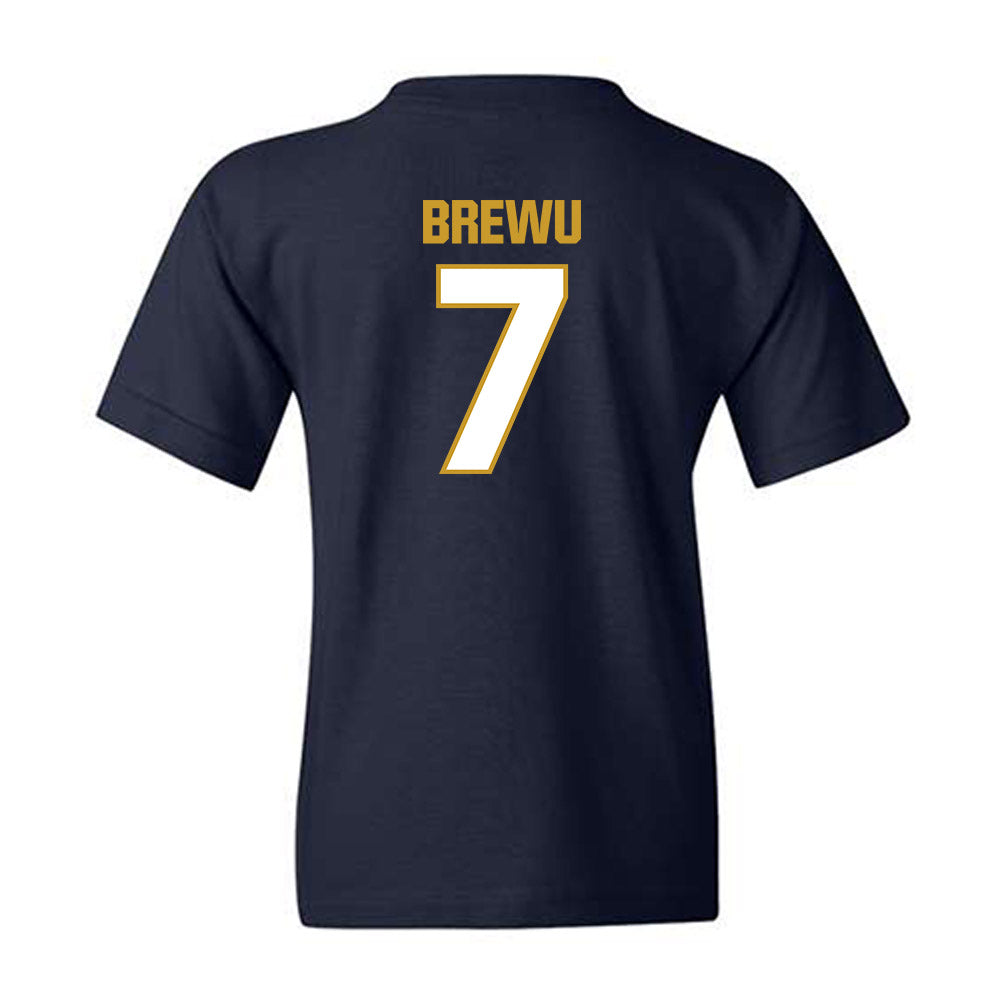 Notre Dame - NCAA Football : Francis Brewu - Sports Shersey Youth T-Shirt-1