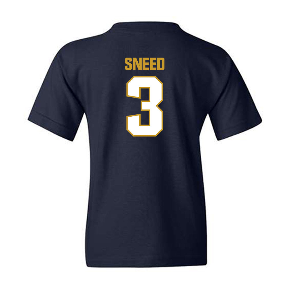 Notre Dame - NCAA Football : Jaylen Sneed - Sports Shersey Youth T-Shirt-1