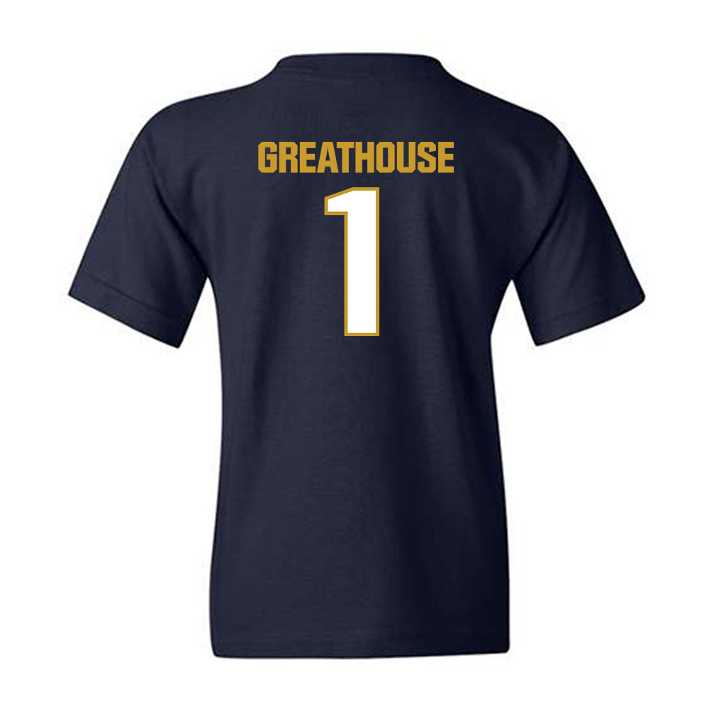 Notre Dame - NCAA Football : Jaden Greathouse - Sports Shersey Youth T-Shirt-1