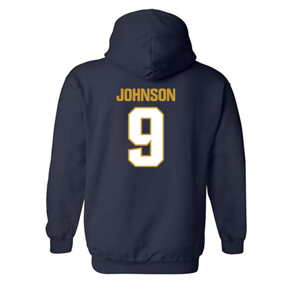 Notre Dame - NCAA Football : Brauntae Johnson - Sports Shersey Hooded Sweatshirt-1
