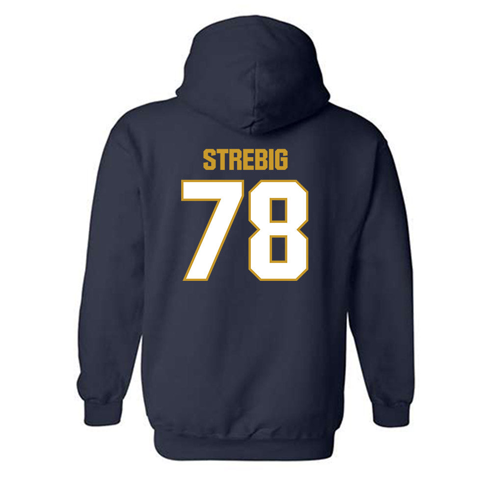 Notre Dame - NCAA Football : Owen Strebig - Sports Shersey Hooded Sweatshirt-1