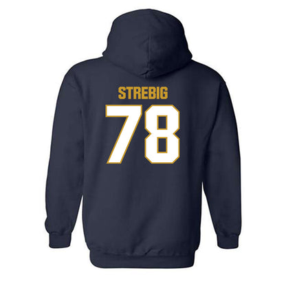 Notre Dame - NCAA Football : Owen Strebig - Sports Shersey Hooded Sweatshirt-1