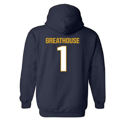 Notre Dame - NCAA Football : Jaden Greathouse - Sports Shersey Hooded Sweatshirt-1