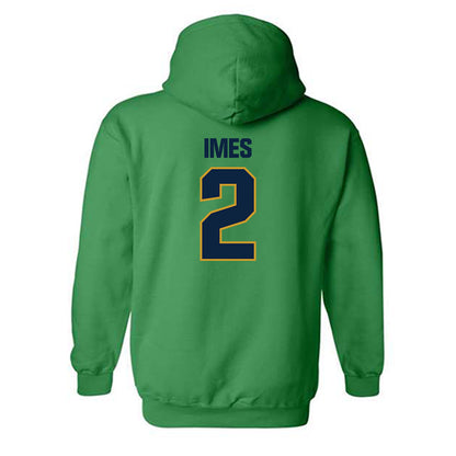 Notre Dame - NCAA Men's Basketball : Logan Imes - Sports Shersey Hooded Sweatshirt-3