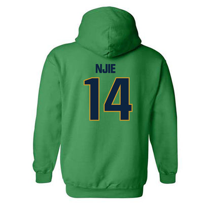 Notre Dame - NCAA Men's Basketball : Kebba Njie - Sports Shersey Hooded Sweatshirt-3