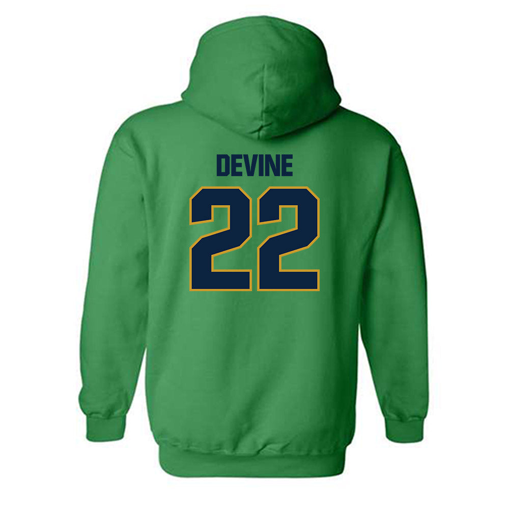 Notre Dame - NCAA Men's Basketball : Luke Devine - Sports Shersey Hooded Sweatshirt-2