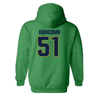 Notre Dame - NCAA Men's Basketball : Logan Duncomb - Sports Shersey Hooded Sweatshirt-2