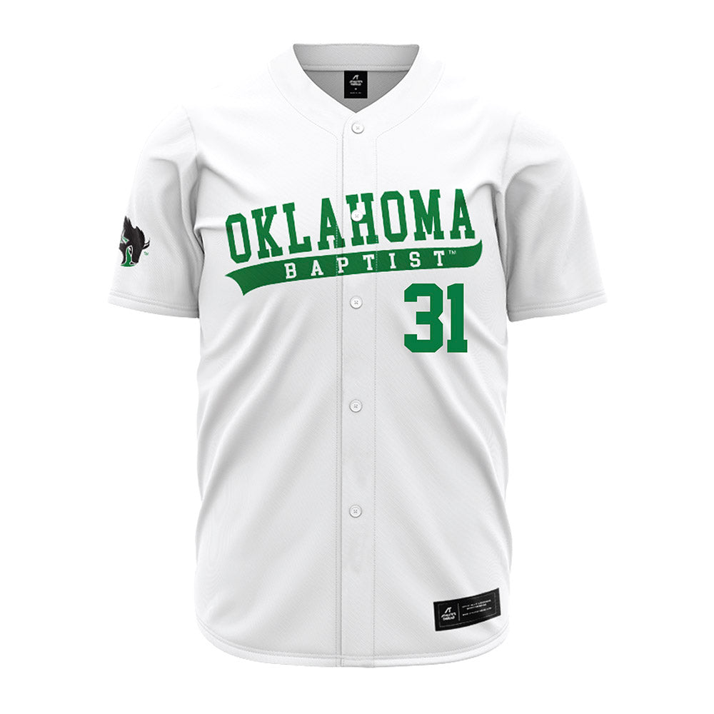 OKBU - NCAA Baseball : Luis Pezzotti - White Jersey-0