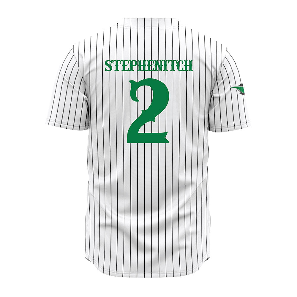 OKBU - NCAA Baseball : Cade Stephenitch - White Pinstripe Jersey-1