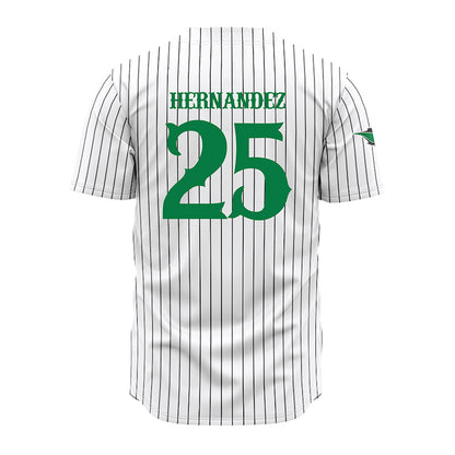 OKBU - NCAA Baseball : Lucas Hernandez - White Pinstripe Jersey-1