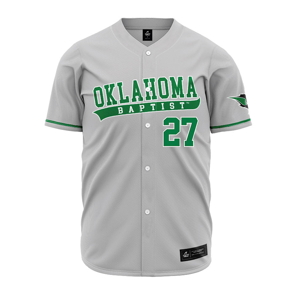 OKBU - NCAA Baseball : Braden Smith - Grey Jersey-0