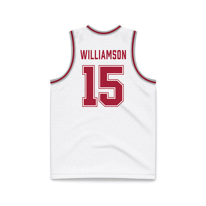 Alabama - NCAA Men's Basketball : Noah Williamson - White Basketball Jersey-1