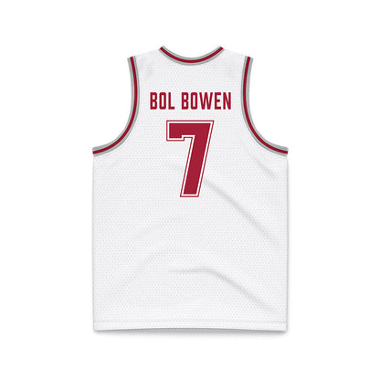 Alabama - NCAA Men's Basketball : Taylor Bol Bowen - White Basketball Jersey-1