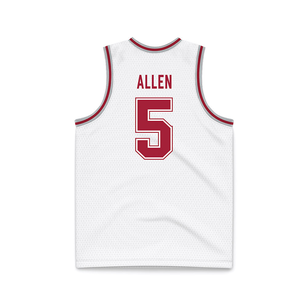 Alabama - NCAA Men's Basketball : Amari Allen - White Basketball Jersey-1