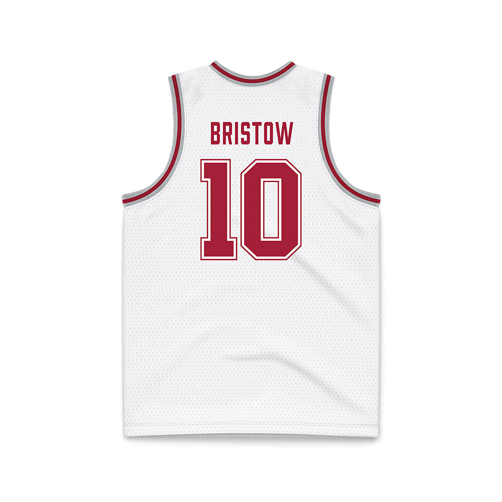 Alabama - NCAA Men's Basketball : Keitenn Bristow - White Basketball Jersey-1