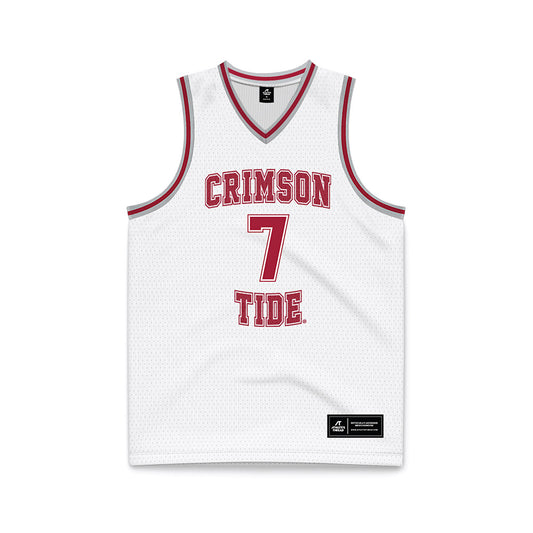 Alabama - NCAA Men's Basketball : Taylor Bol Bowen - White Basketball Jersey-0