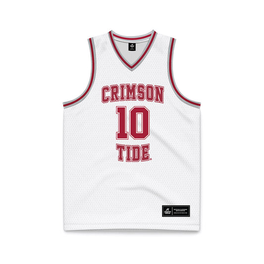 Alabama - NCAA Men's Basketball : Keitenn Bristow - White Basketball Jersey-0