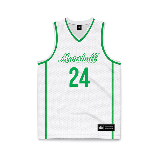 Marshall - NCAA Women's Basketball : Kassie Ingram - White Basketball Jersey-0