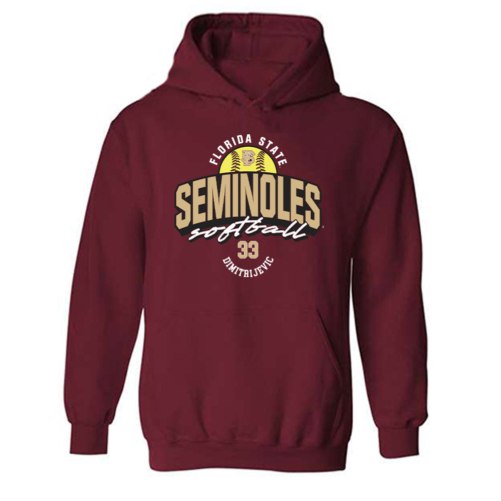 FSU - NCAA Softball : Lisabella Dimitrijevic - Fashion Shersey Hooded Sweatshirt-0