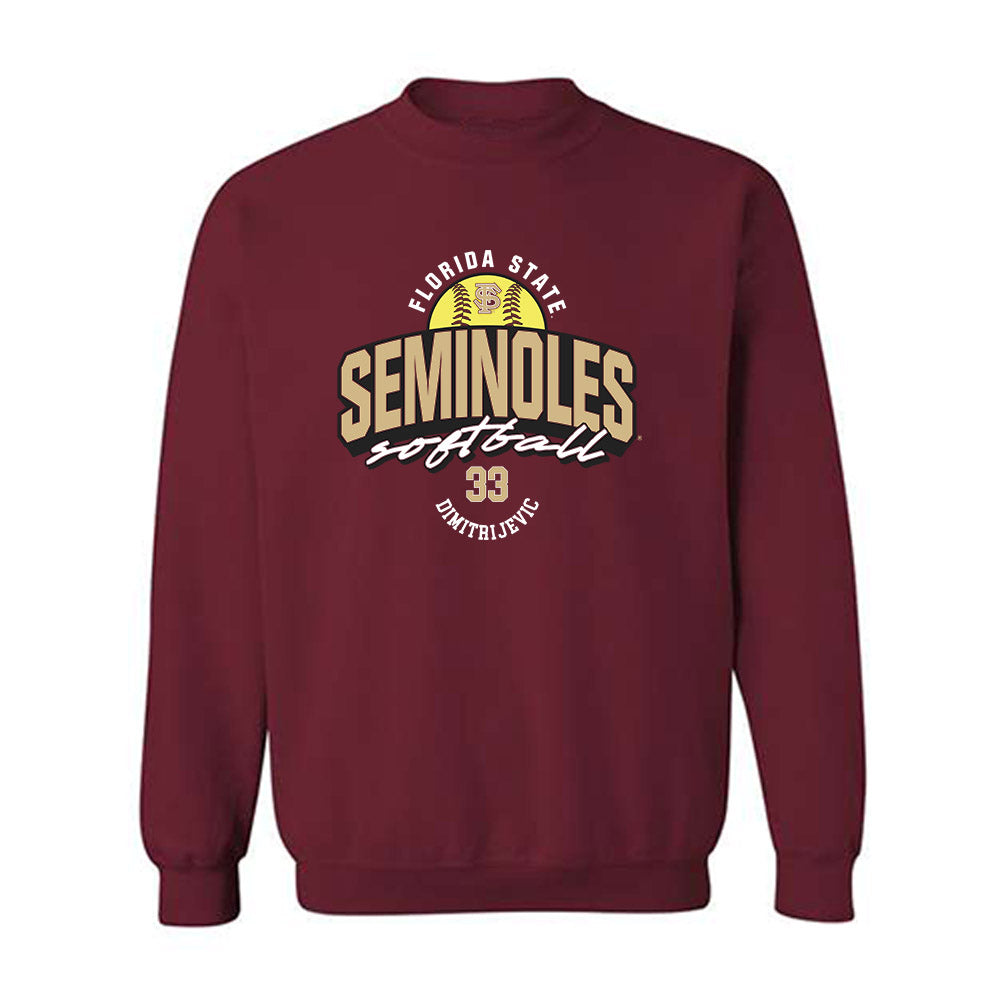FSU - NCAA Softball : Lisabella Dimitrijevic - Fashion Shersey Crewneck Sweatshirt-0