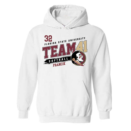 FSU - NCAA Softball : Jazzy Francik - Fashion Shersey Hooded Sweatshirt-0