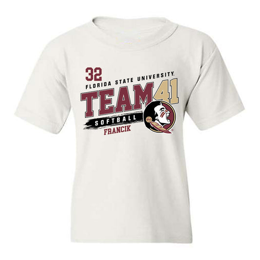 FSU - NCAA Softball : Jazzy Francik - Fashion Shersey Youth T-Shirt-0