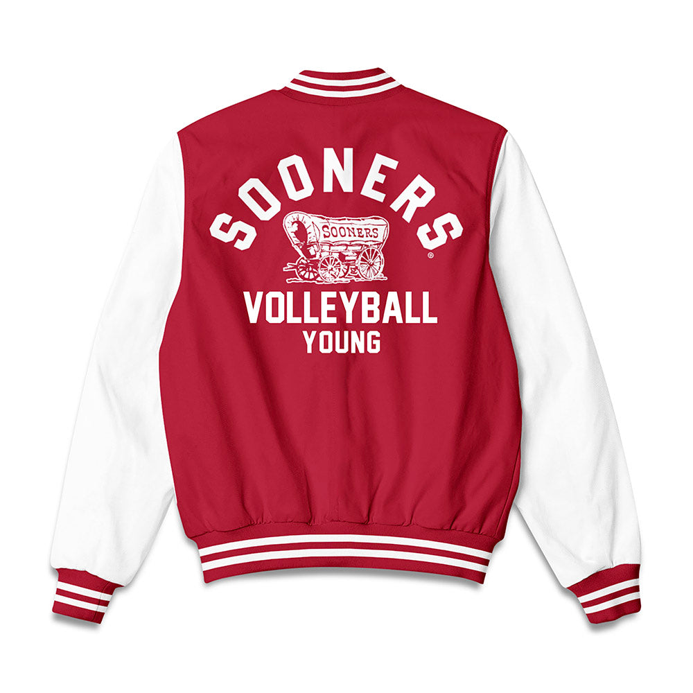 Oklahoma - NCAA Women's Volleyball : Mikala Young - Bomber Jacket-1