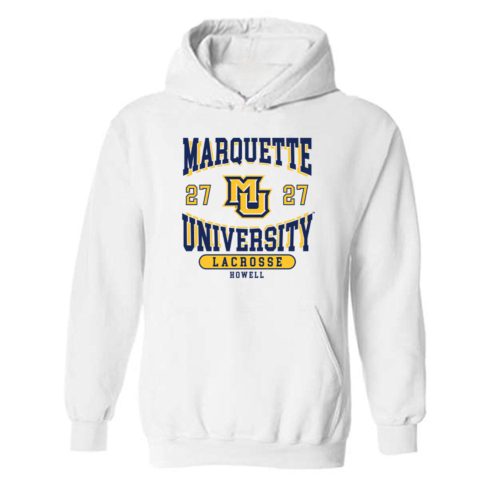 Marquette - NCAA Women's Lacrosse : Jillian Howell - Classic Fashion Shersey Hooded Sweatshirt-0