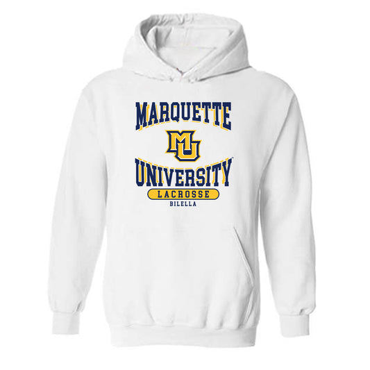 Marquette - NCAA Women's Lacrosse : Rose Bilella - Classic Fashion Shersey Hooded Sweatshirt-0