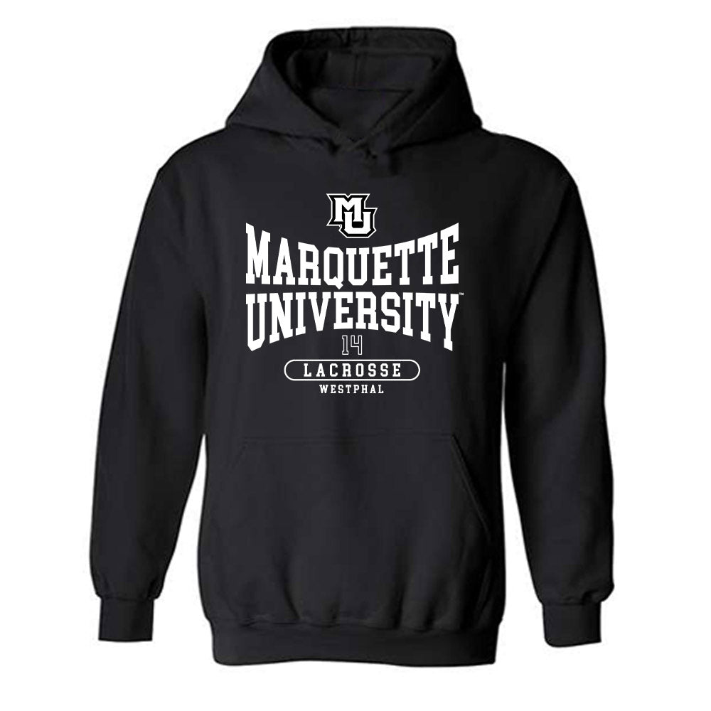 Marquette - NCAA Men's Lacrosse : Beau Westphal - Fashion Shersey Hooded Sweatshirt-0