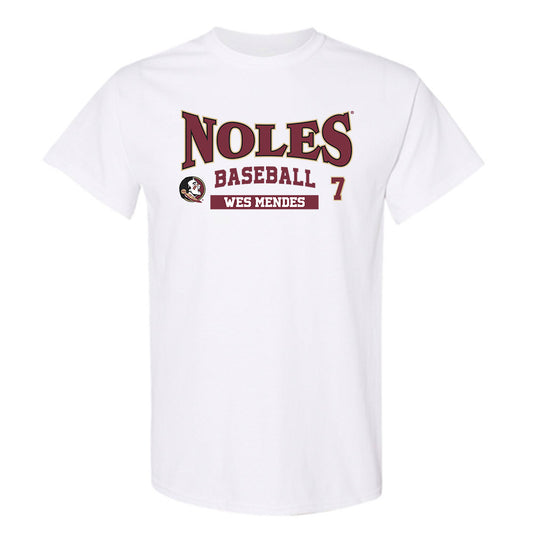 FSU - NCAA Baseball : Wes Mendes - Classic Fashion Shersey T-Shirt-0