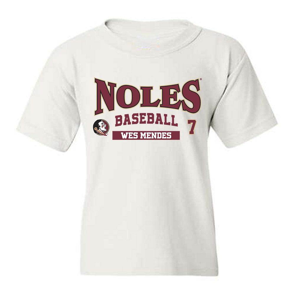 FSU - NCAA Baseball : Wes Mendes - Classic Fashion Shersey Youth T-Shirt-0