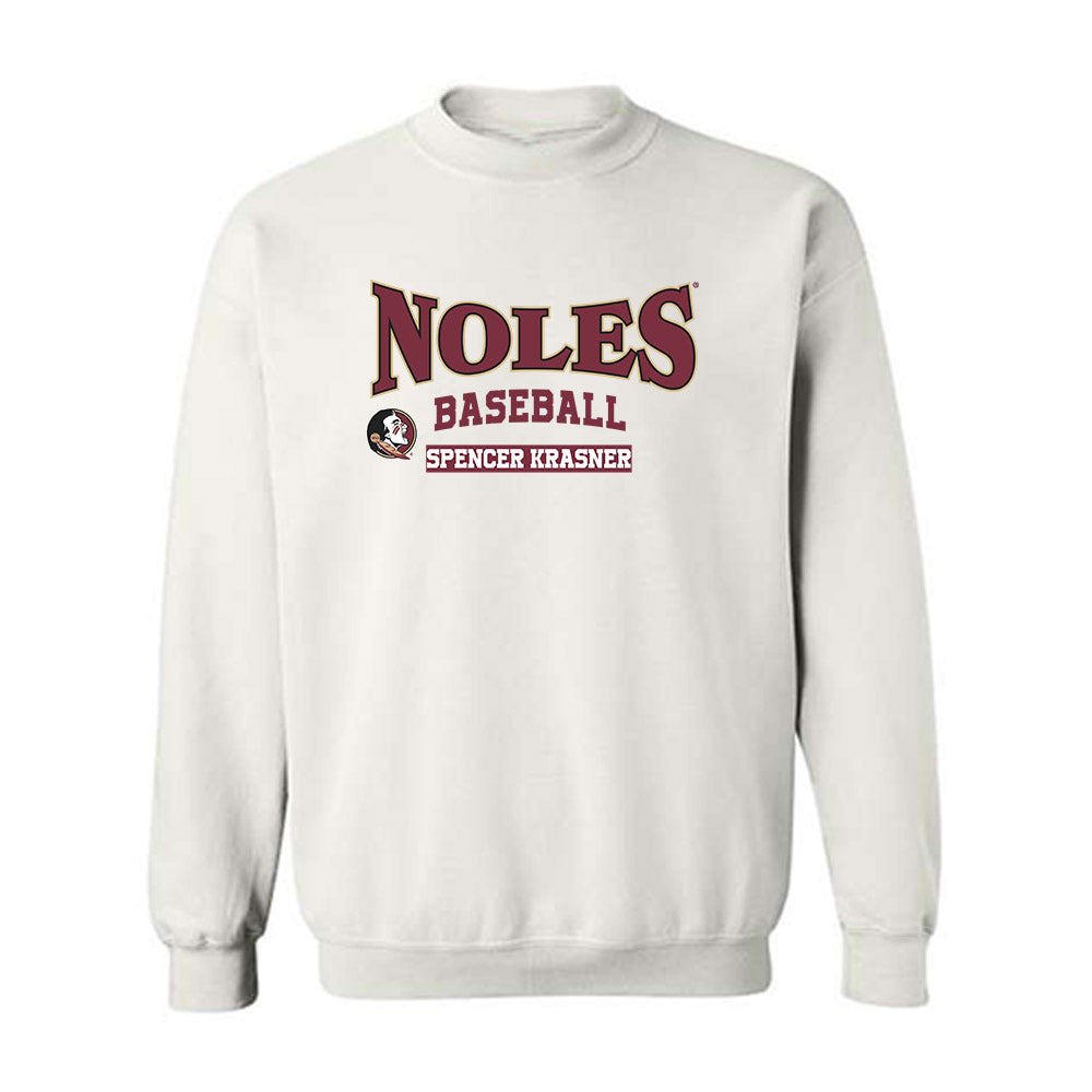 FSU - NCAA Baseball : Spencer Krasner - Classic Fashion Shersey Crewneck Sweatshirt-0