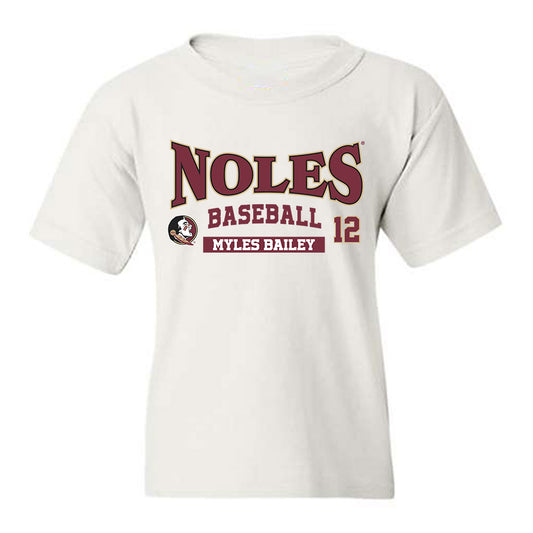 FSU - NCAA Baseball : Myles Bailey - Classic Fashion Shersey Youth T-Shirt-0